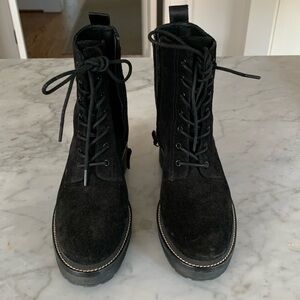 Black suede Tory Burch boots